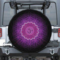 Sahasrara Chakra Spiritual Print Leather Spare Tire Cover