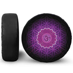 Sahasrara Chakra Spiritual Print Leather Spare Tire Cover