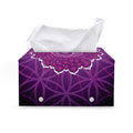 Sahasrara Chakra Spiritual Print Leather Tissue Box Cover