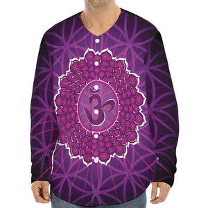 Sahasrara Chakra Spiritual Print Long Sleeve Baseball Jersey