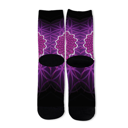 Sahasrara Chakra Spiritual Print Long Socks