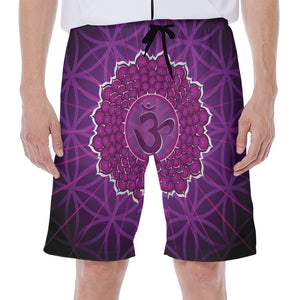 Sahasrara Chakra Spiritual Print Men's Beach Shorts