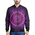 Sahasrara Chakra Spiritual Print Men's Bomber Jacket