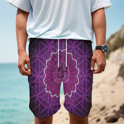 Sahasrara Chakra Spiritual Print Men's Cargo Shorts