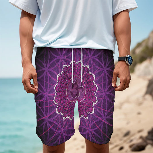 Sahasrara Chakra Spiritual Print Men's Cargo Shorts