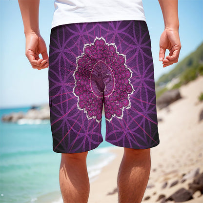 Sahasrara Chakra Spiritual Print Men's Cargo Shorts