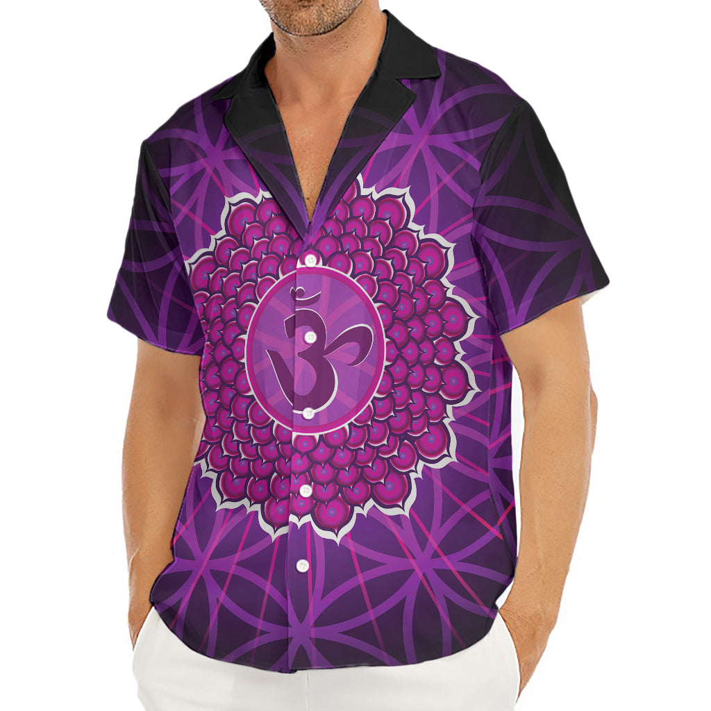 Sahasrara Chakra Spiritual Print Men's Deep V-Neck Shirt
