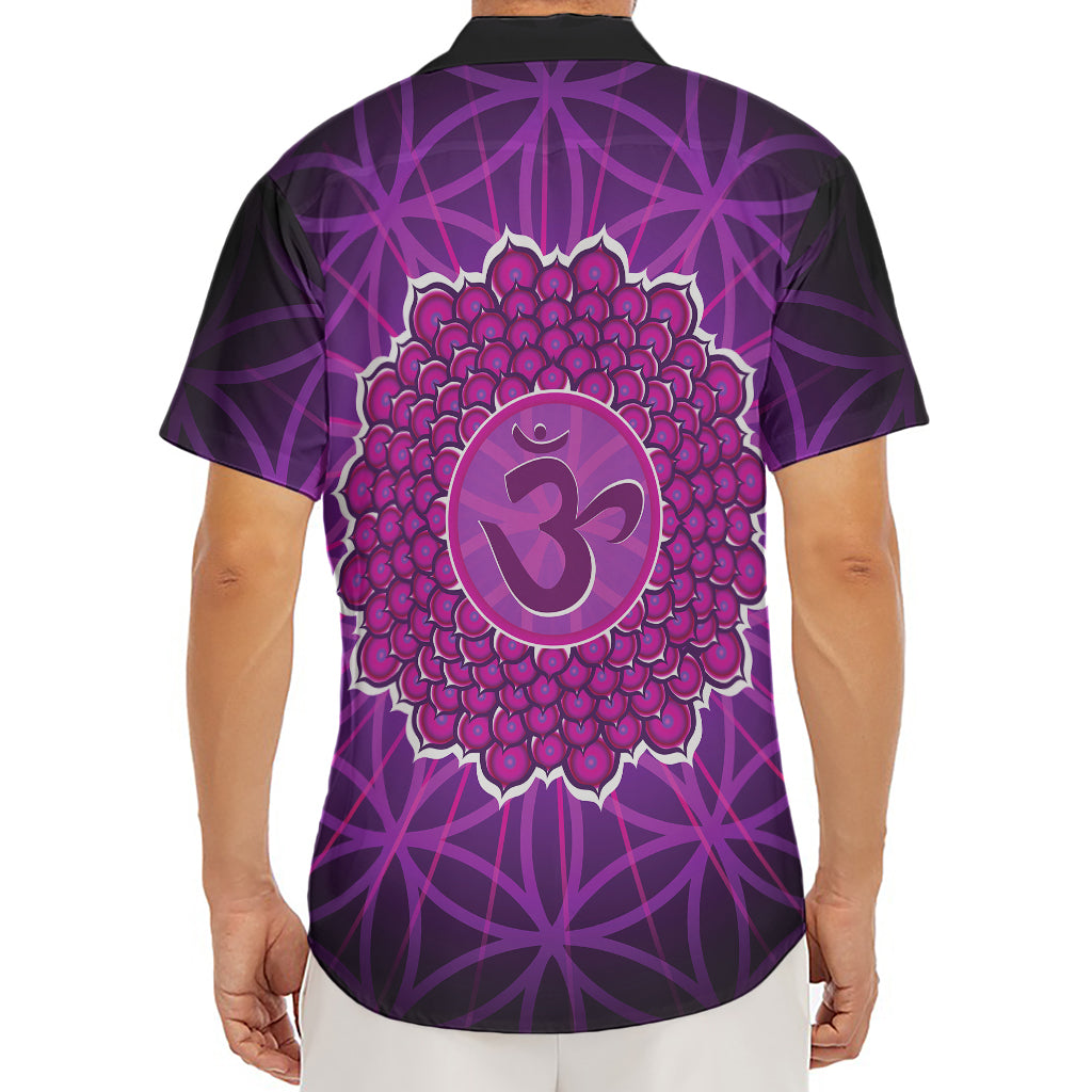 Sahasrara Chakra Spiritual Print Men's Deep V-Neck Shirt