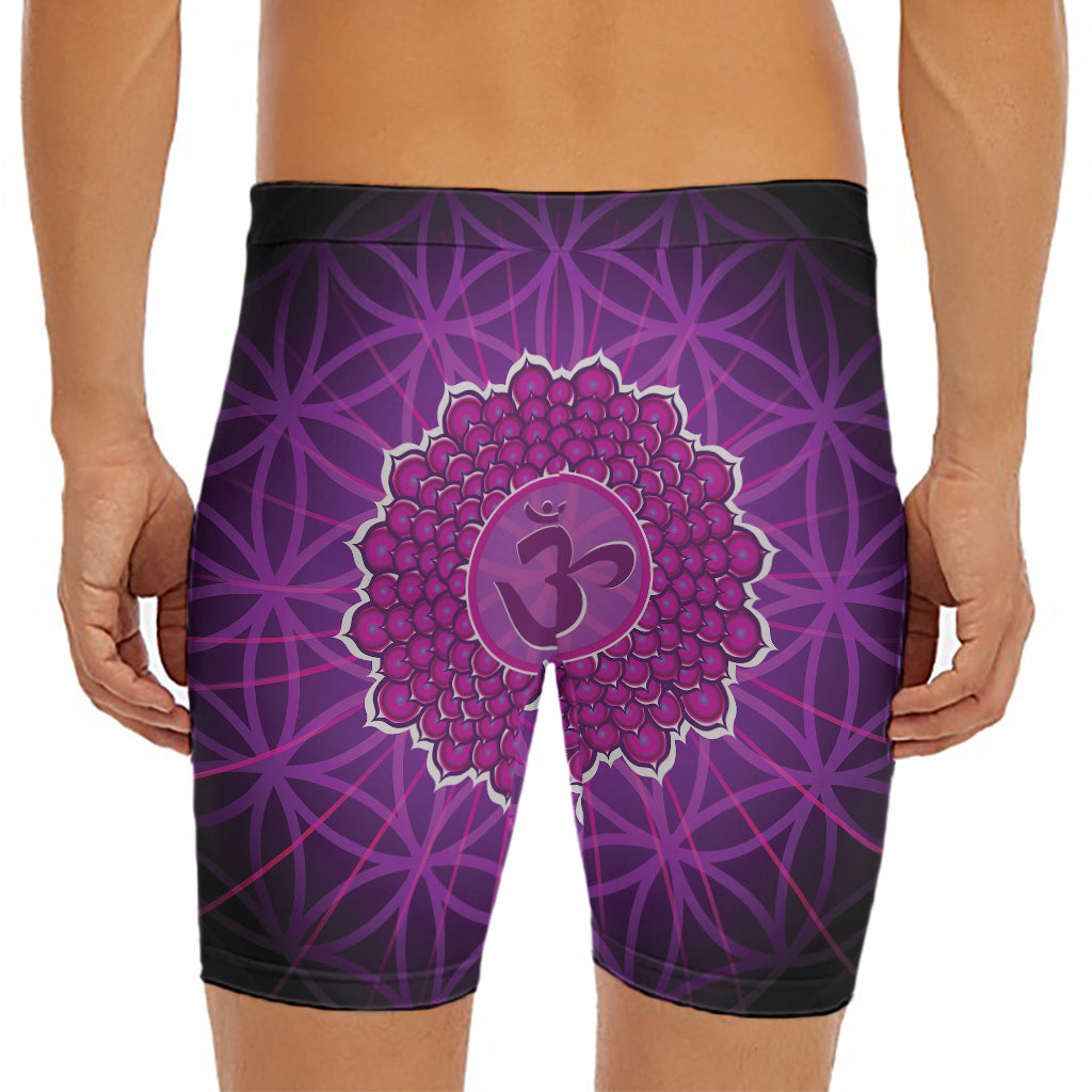 Sahasrara Chakra Spiritual Print Men's Long Boxer Briefs