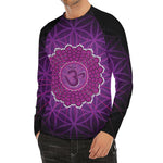 Sahasrara Chakra Spiritual Print Men's Long Sleeve Rash Guard