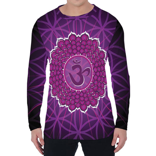 Sahasrara Chakra Spiritual Print Men's Long Sleeve T-Shirt