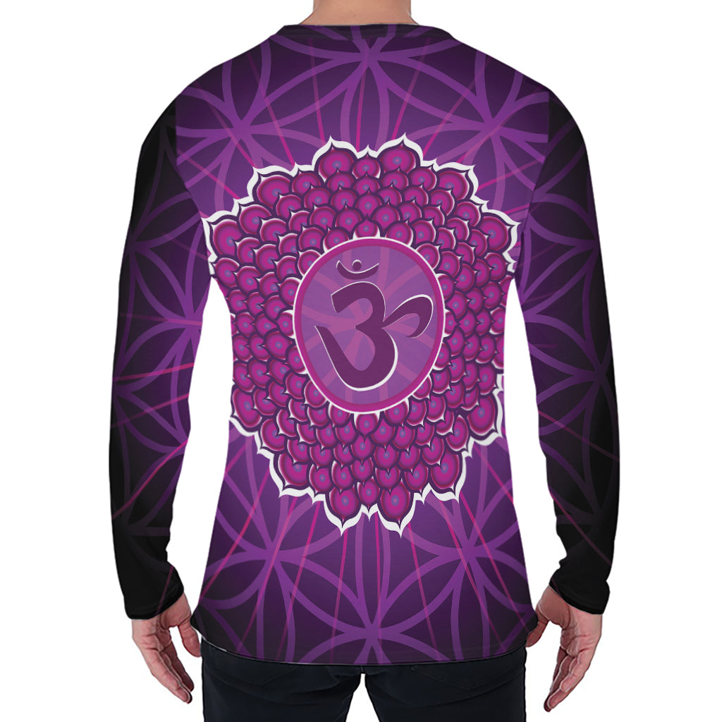 Sahasrara Chakra Spiritual Print Men's Long Sleeve T-Shirt