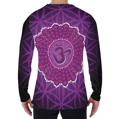 Sahasrara Chakra Spiritual Print Men's Long Sleeve T-Shirt