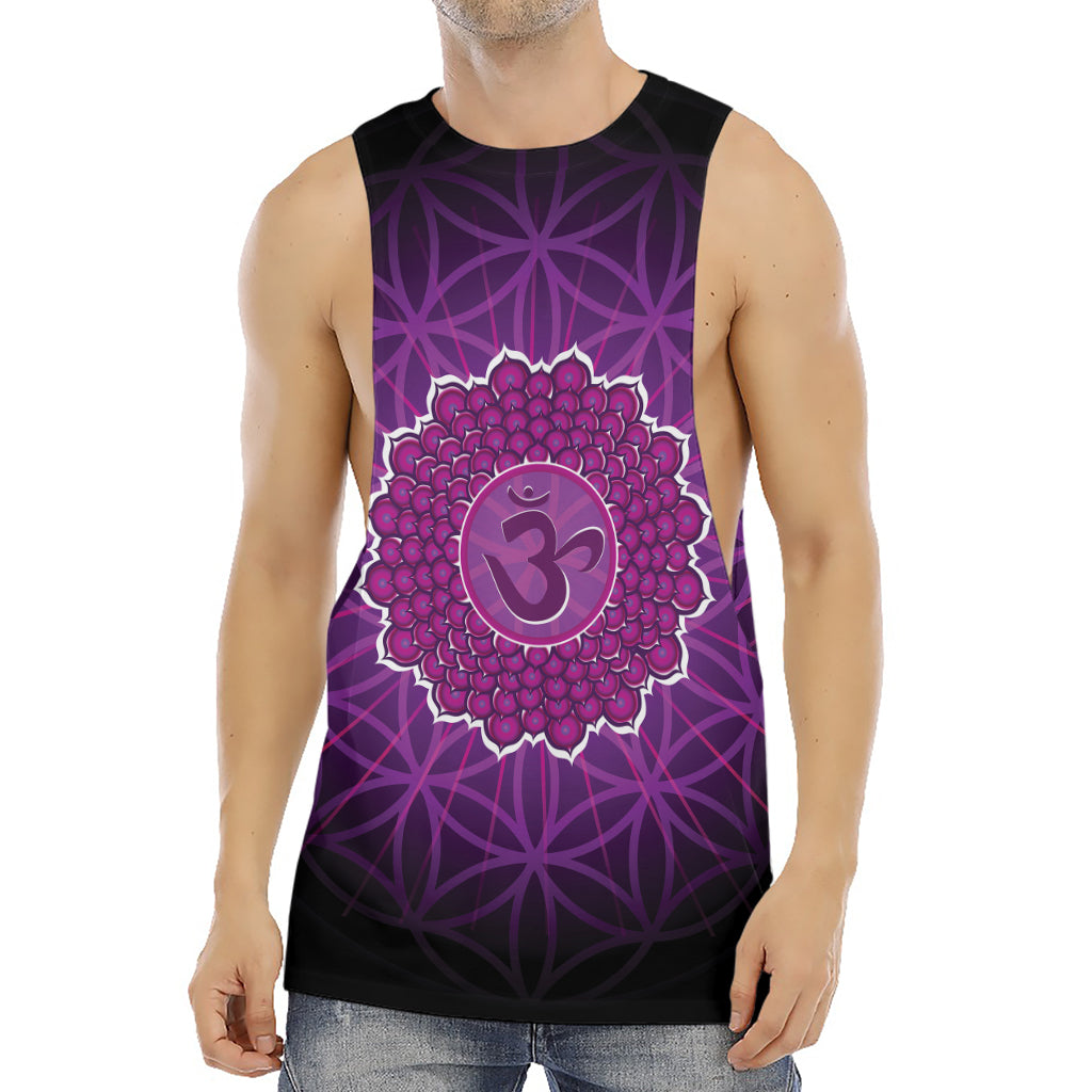 Sahasrara Chakra Spiritual Print Men's Muscle Tank Top