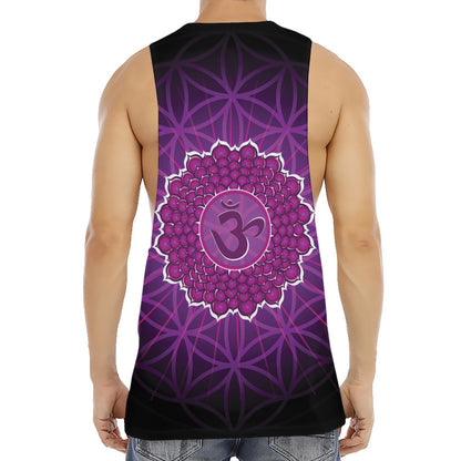 Sahasrara Chakra Spiritual Print Men's Muscle Tank Top