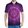 Sahasrara Chakra Spiritual Print Men's Polo Shirt