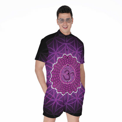 Sahasrara Chakra Spiritual Print Men's Rompers