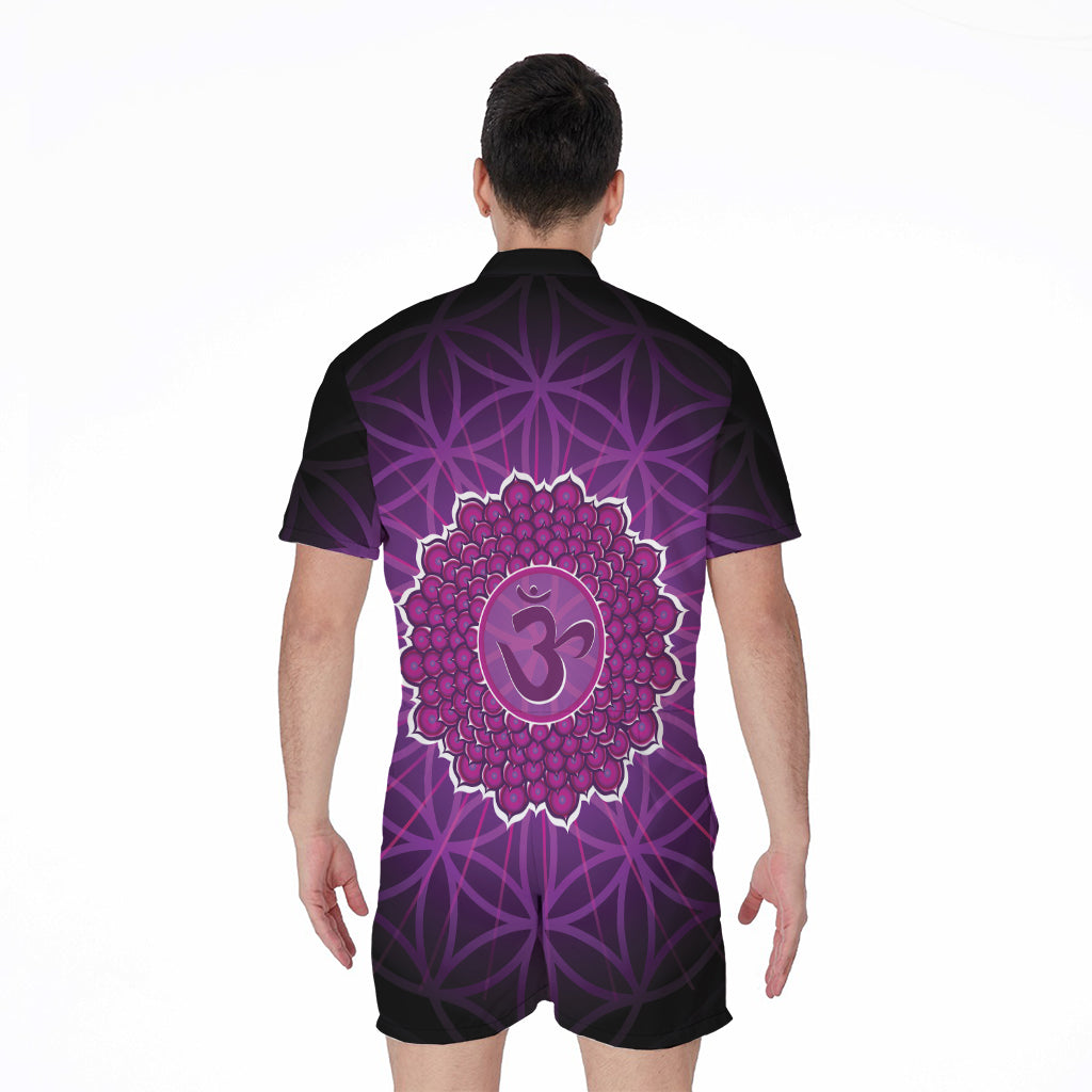 Sahasrara Chakra Spiritual Print Men's Rompers