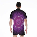 Sahasrara Chakra Spiritual Print Men's Rompers
