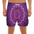 Sahasrara Chakra Spiritual Print Men's Split Running Shorts