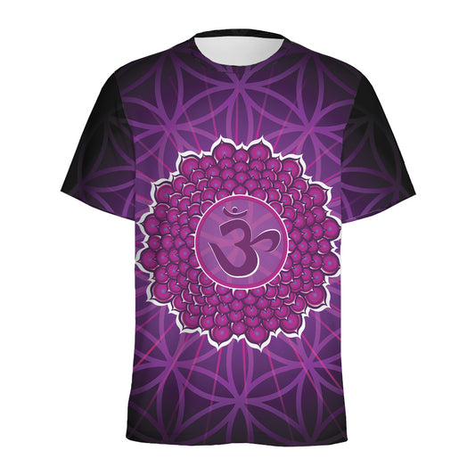 Sahasrara Chakra Spiritual Print Men's Sports T-Shirt