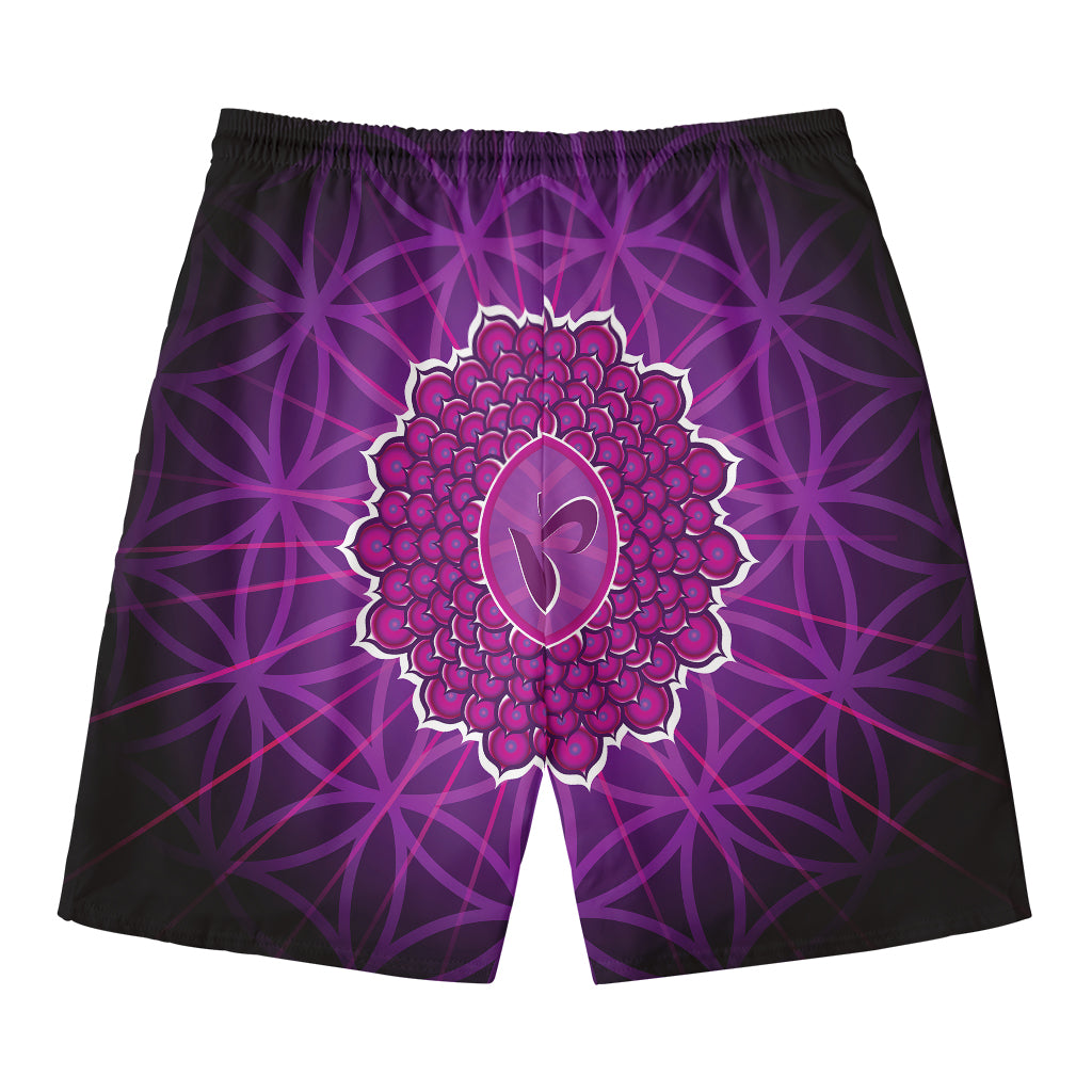 Sahasrara Chakra Spiritual Print Men's Swim Trunks