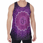 Sahasrara Chakra Spiritual Print Men's Velvet Tank Top