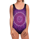 Sahasrara Chakra Spiritual Print One Piece Swimsuit