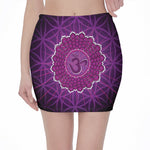Sahasrara Chakra Spiritual Print Pencil Mini Skirt