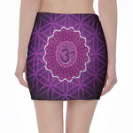 Sahasrara Chakra Spiritual Print Pencil Mini Skirt