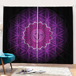 Sahasrara Chakra Spiritual Print Pencil Pleat Curtains