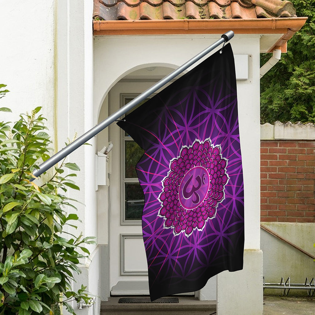 Sahasrara Chakra Spiritual Print Polyester Flag