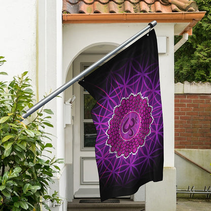 Sahasrara Chakra Spiritual Print Polyester Flag