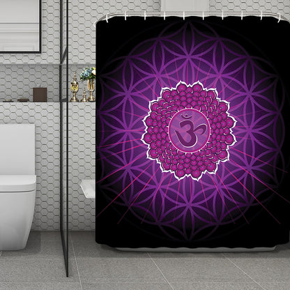 Sahasrara Chakra Spiritual Print Polyester Shower Curtain