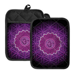 Sahasrara Chakra Spiritual Print Pot Holders With Pocket