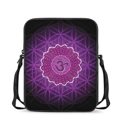 Sahasrara Chakra Spiritual Print Rectangular Crossbody Bag
