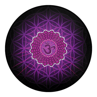 Sahasrara Chakra Spiritual Print Round Blanket