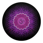 Sahasrara Chakra Spiritual Print Round Blanket