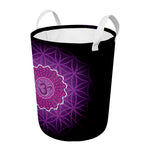 Sahasrara Chakra Spiritual Print Round Laundry Basket