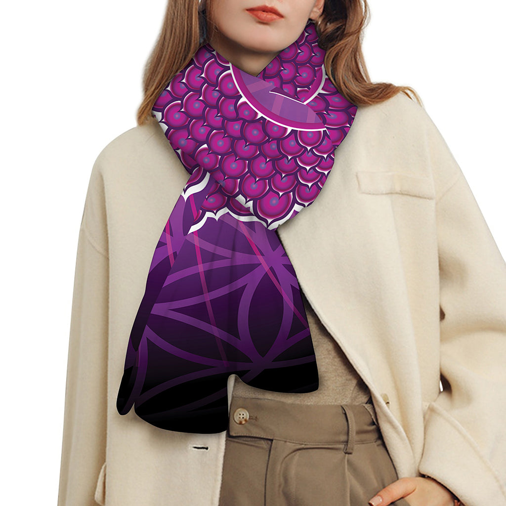 Sahasrara Chakra Spiritual Print Scarf