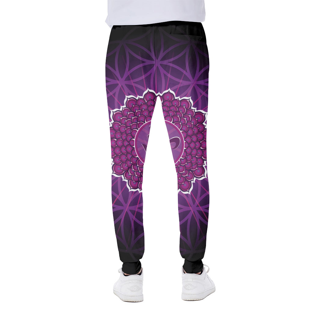 Sahasrara Chakra Spiritual Print Scuba Joggers