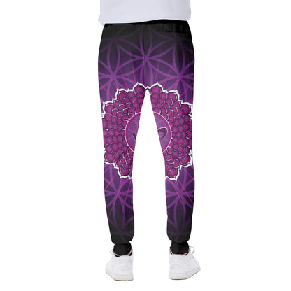 Sahasrara Chakra Spiritual Print Scuba Joggers