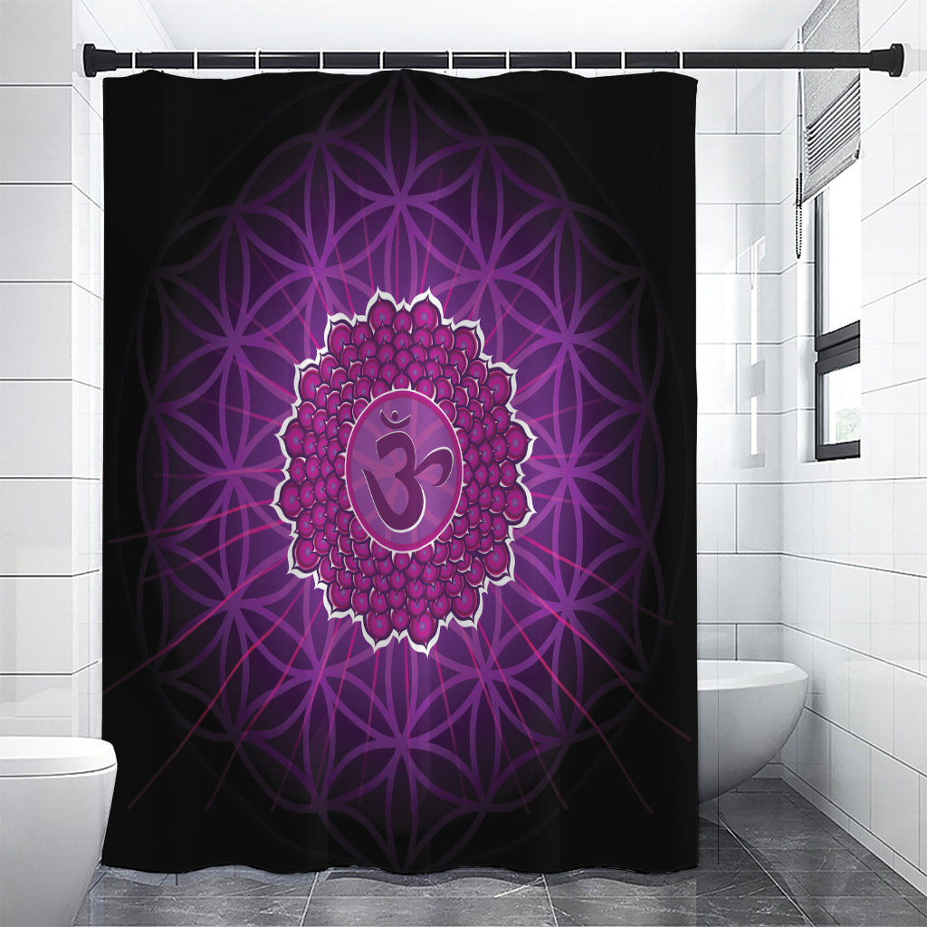 Sahasrara Chakra Spiritual Print Shower Curtain