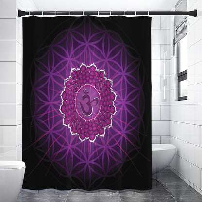 Sahasrara Chakra Spiritual Print Shower Curtain