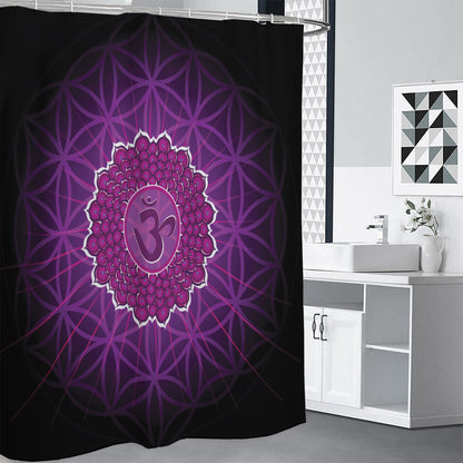 Sahasrara Chakra Spiritual Print Shower Curtain