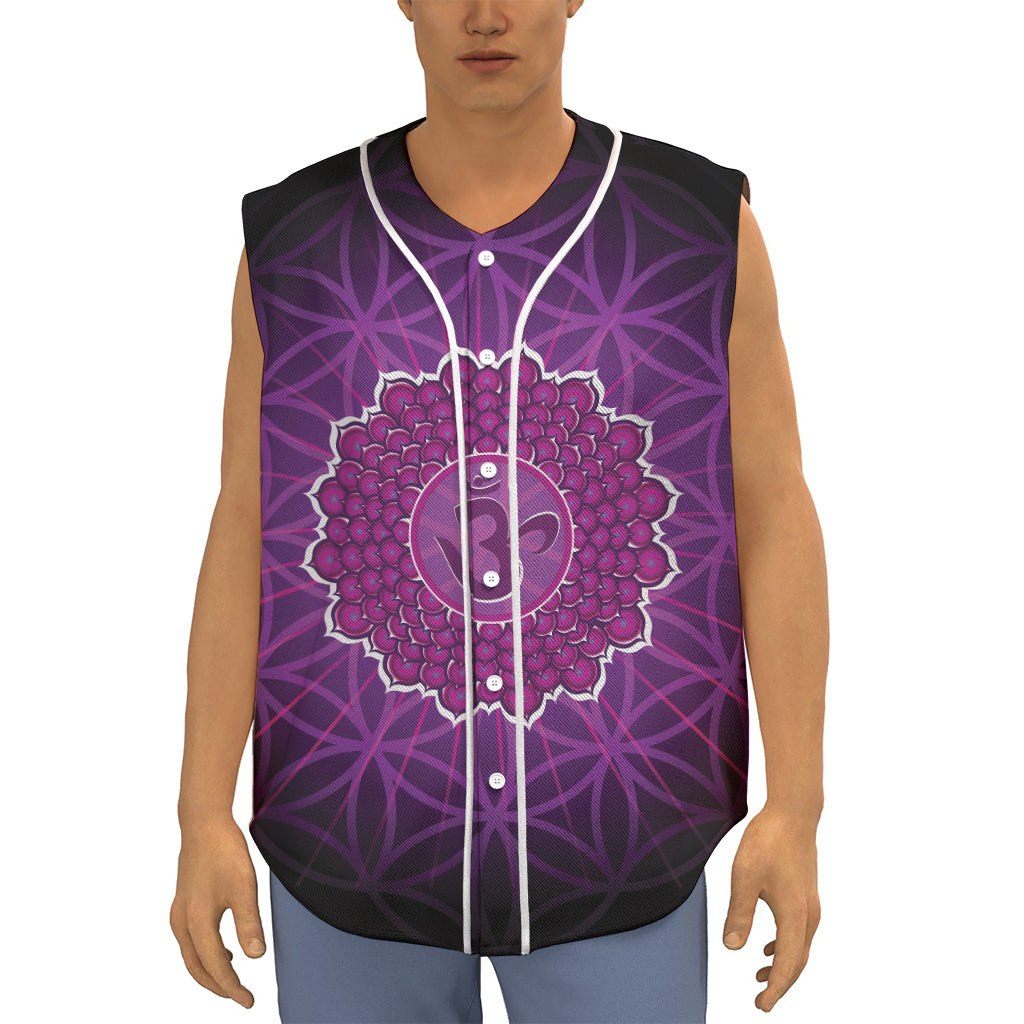 Sahasrara Chakra Spiritual Print Sleeveless Baseball Jersey