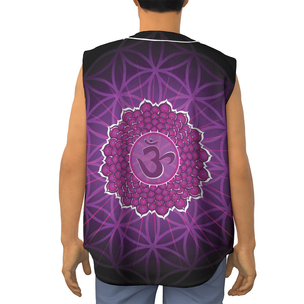 Sahasrara Chakra Spiritual Print Sleeveless Baseball Jersey