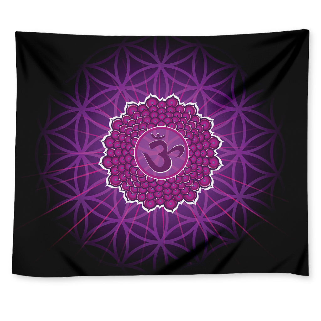 Sahasrara Chakra Spiritual Print Tapestry