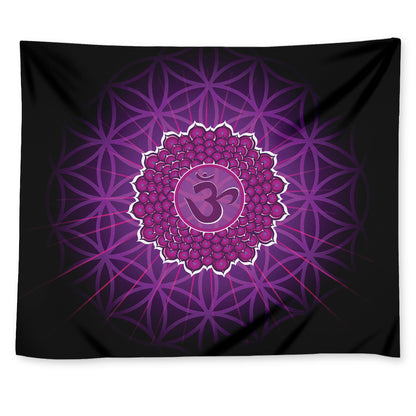 Sahasrara Chakra Spiritual Print Tapestry