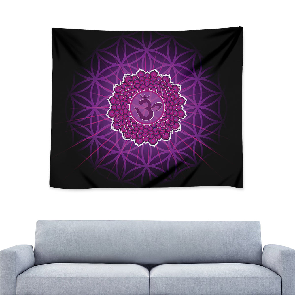 Sahasrara Chakra Spiritual Print Tapestry